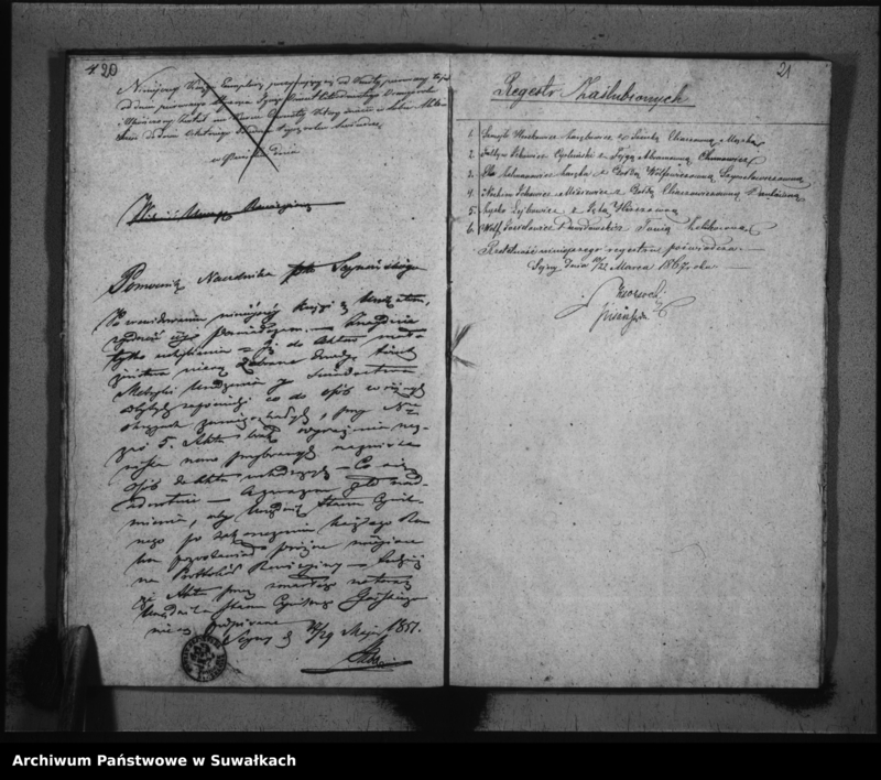 image.from.unit.number "Duplikat Akt Urodzonych, Zaślubionych i Umarłych Urzędnika Stanu Cywilnego Okręgu Puńsk z R.1848"