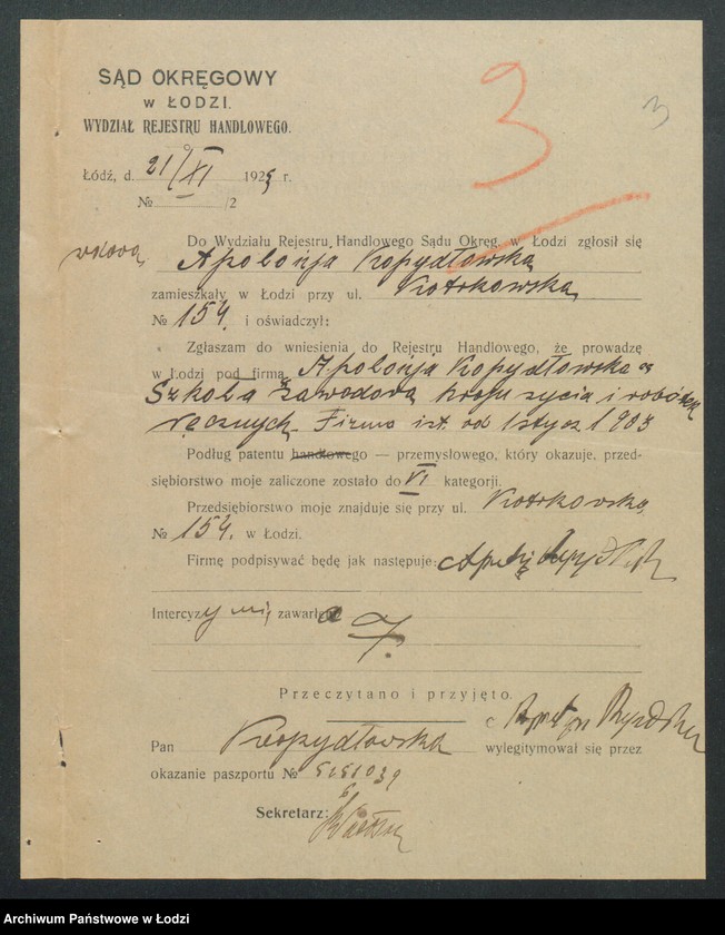 Obraz 5 z jednostki "Apolonja Kopydłowska- szkoła zawodowa kroju i robótek ręcznych"