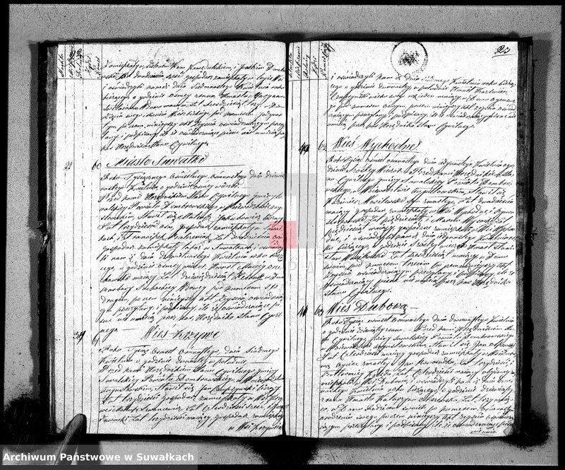 image.from.unit.number "Księga urzędnika stanu cywilnego gmniny suwalskiey zawierająca w sobie akta zejścia od dnia 1-go stycznia 1818 r-u do dnia tegoż 1819"