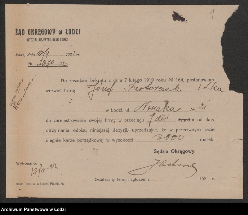 Obraz 3 z jednostki "Józef Pastorczak i S-ka- sklep spożywczy"