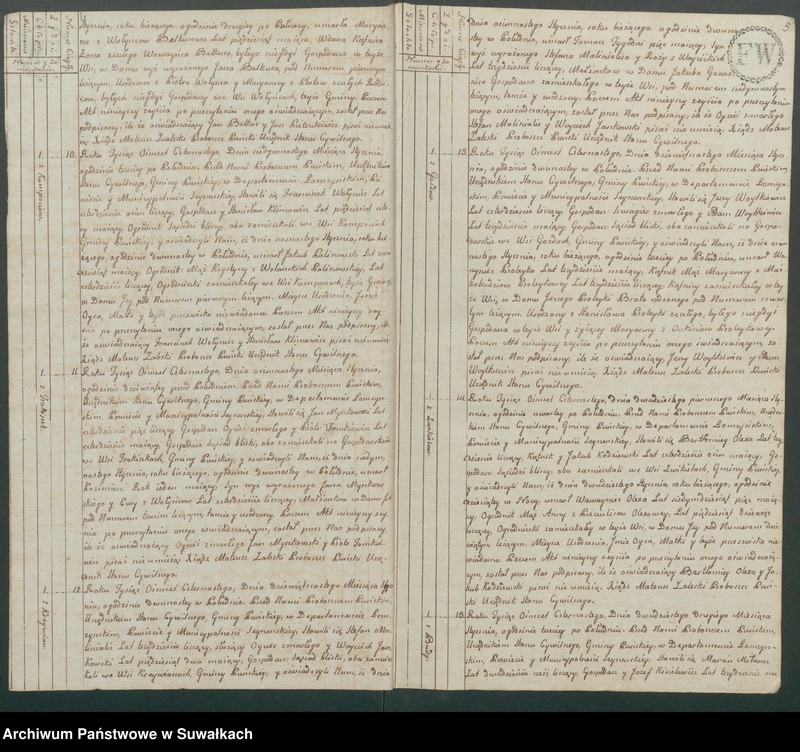 image.from.unit.number "Akta zeszłych gminy puńskiey od pierwszego stycznia do dnia ostatniego grudnia 1814 roku."