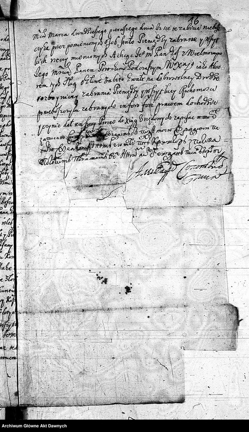 image.from.unit.number "Akta Krzysztofa Potockiego, podczaszego litewskiego, pułkownika wojsk koronnych, dotyczące dóbr Sidra [pow. grodzieński]."