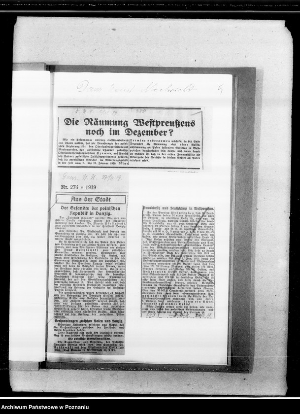Obraz 9 z jednostki "Sprawa wolnego miasta Gdańska [wycinki prasowe z gazety "Danziger Neueste Nachrichten"]"