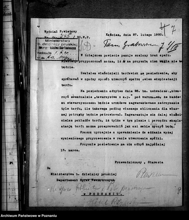 Obraz 11 z jednostki "Fabrykacja torfu - korespondencja"