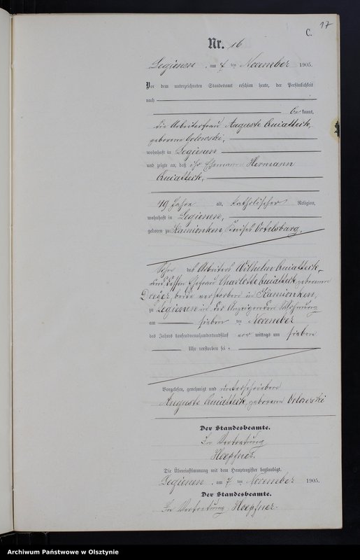 image.from.unit.number "Sterbe-Neben-Register Nr 1 - 17"