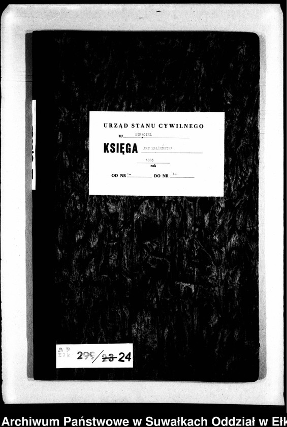 image.from.unit.number "Heiraths-Neben-Register des Preussischen Standes-Amtes Gr. Strengeln Kreis Angerburg"