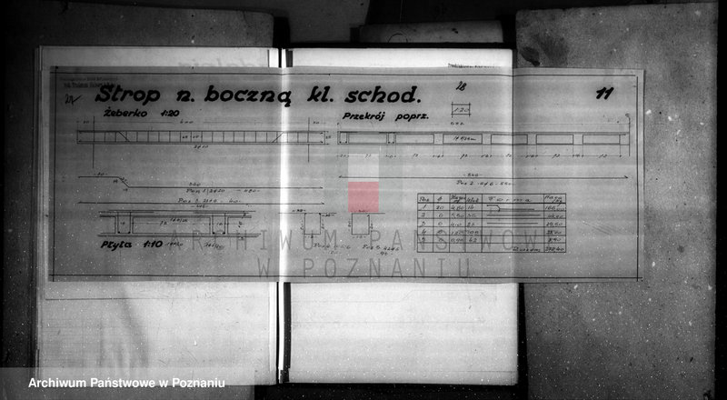 Obraz 18 z jednostki "Rysunki konstrukcyjne do obliczenia statycznego konstrukcji i żelbetonowych przy przebudowie budynku administracyjnego fabryki maszyn H. Cegielski S. A. Poznań Oddział w Rzeszowie"