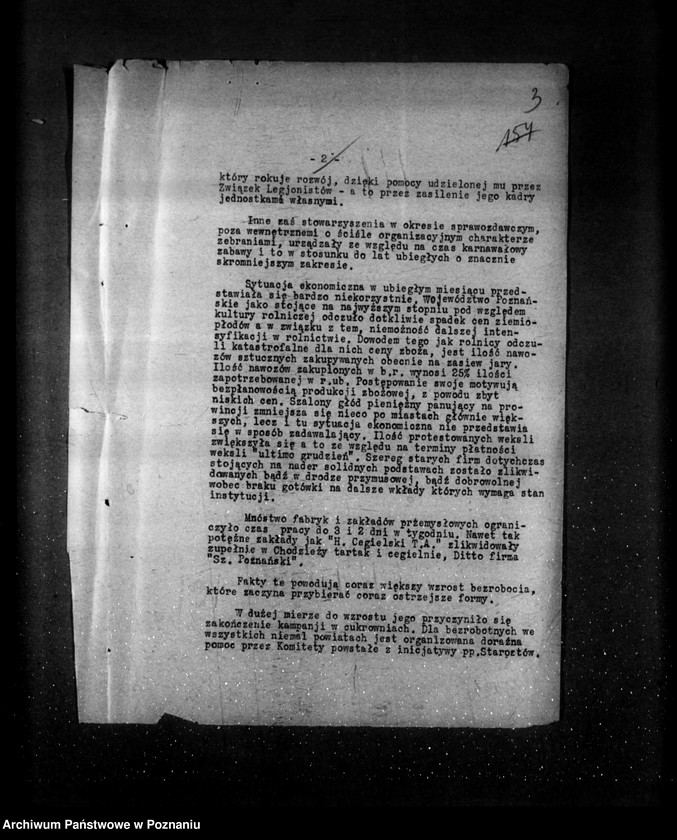 Obraz 7 z jednostki "Sprawozdania sytuacyjne miesięczne z życia społeczno-politycznego za miesiące styczeń, luty, marzec 1930 r."