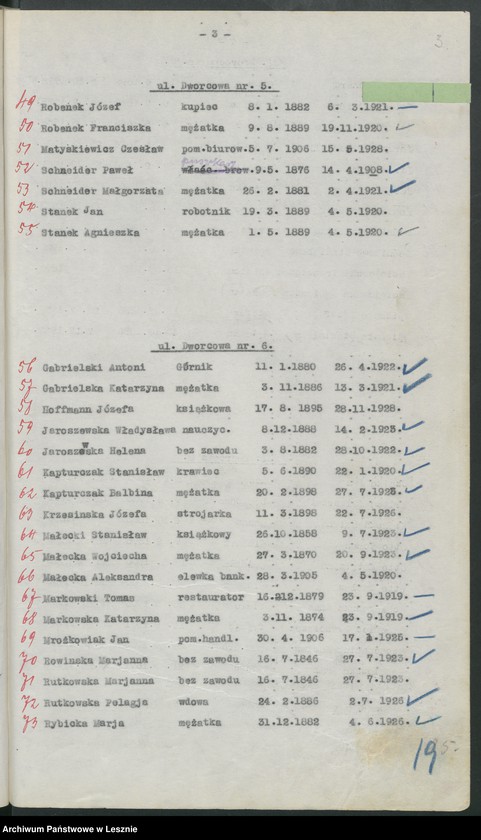 Obraz 6 z jednostki "[Obwód VI - głosuje w Katolickiej Powszechnej Szkole Żeńskiej /listy wyborców/]"