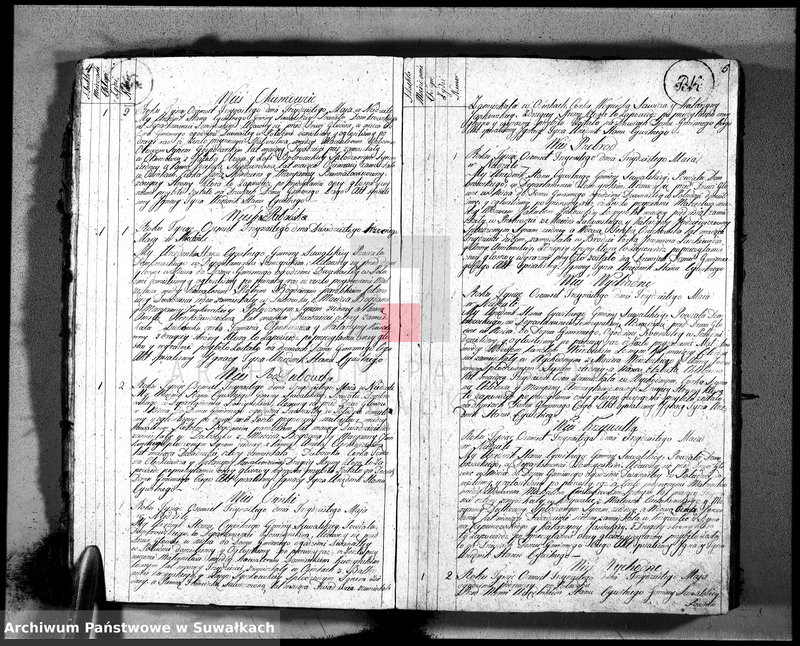 image.from.unit.number "Księga aktów ślubnych gminy suwalskiey, powiatu dąbrowskiego w departamencie łomżyńskim od dnia 1 maja 1813 po 1 maja 1814"
