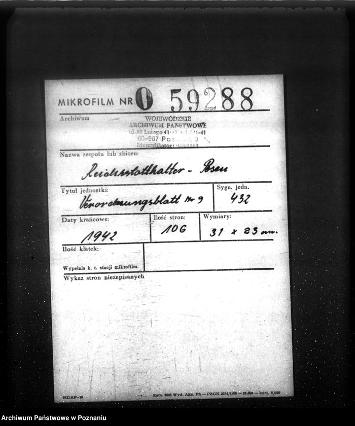 Obraz 2 z jednostki "Verordnungsblatt Nr. 9"