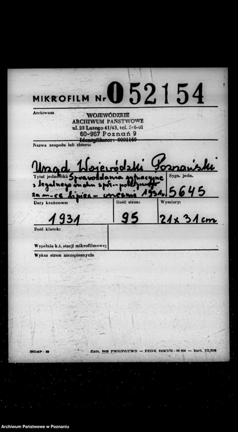 Obraz 2 z jednostki "Sprawozdania sytuacyjne z legalnego ruchu polityczno-społecznego za miesiące lipiec, sierpień, wrzesień 1931 r."