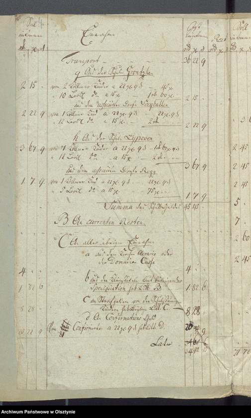 image.from.unit.number "Schul-Cassen Rechnung des Kirchspiels Widminnen"