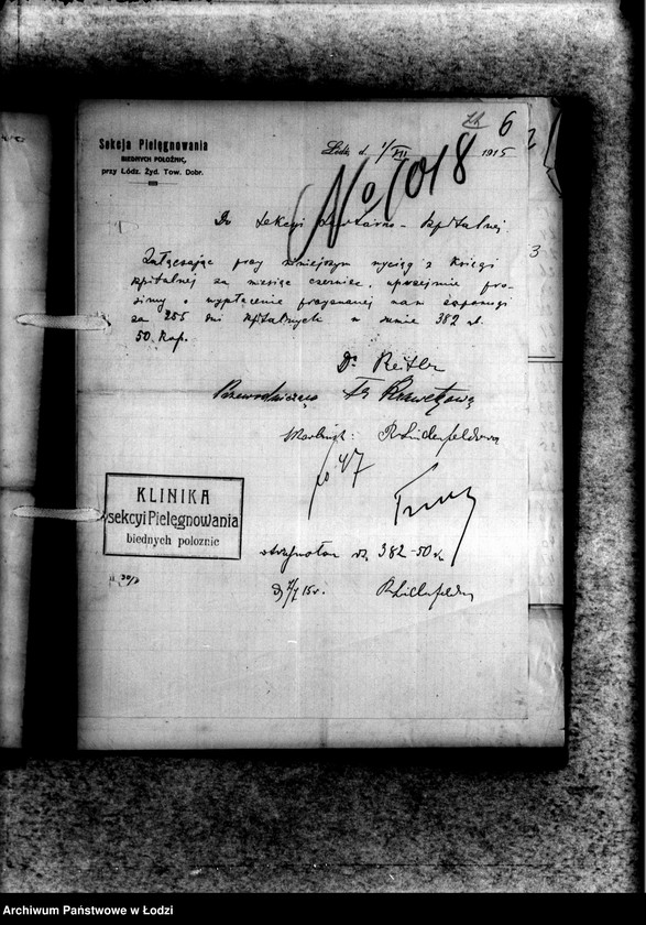 Obraz 9 z jednostki "Dowody Żydowskiego Przytułku Położniczego"