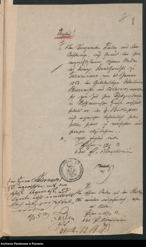 Obraz 14 z jednostki "A. betr. den polnischen Flüchtling Wladislaus /Wladimir/ von Biernacki"