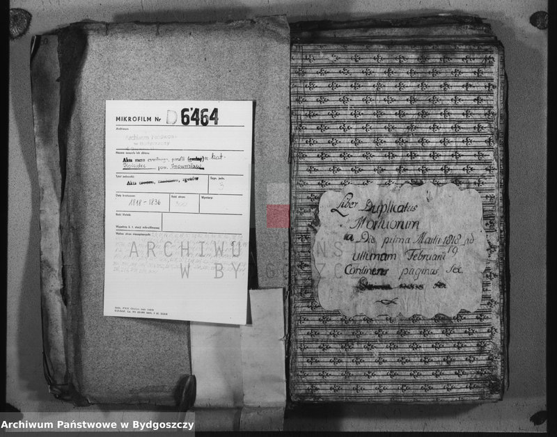 image.from.unit.number "Duplicate der Kirchen Bücher von Kościelec"