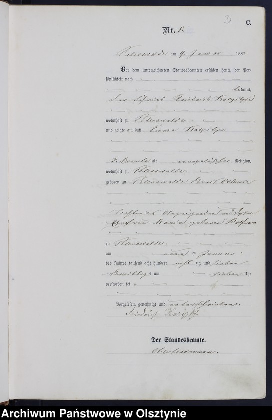 image.from.unit.number "Sterbe-Haupt-Register Nr 3 - 124"