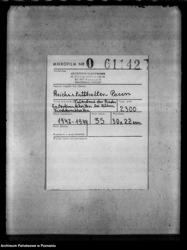 Obraz 2 z jednostki "Tularämie der Rinder. Enterkrankheiten bei Kühen. Fischkrankheiten"