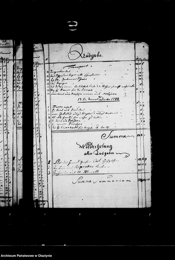 image.from.unit.number "Rechnung über die Einnahme u. Ausgabe von Gf. Lehndorfs Revenüs"