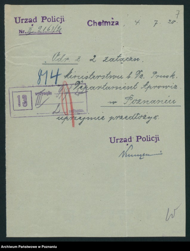 Obraz 8 z jednostki "[Wykaz cen rynkowych artykułów spożywczych w poszczególnych miastach Województwa Pomorskiego za miesiące czerwiec i lipiec 1920 roku]"