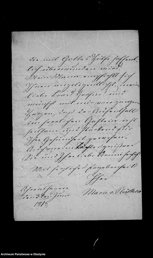 image.from.unit.number "/Baron v. Plüskow, seine Frau Clara u. Töchter Maria u. Elise an Anna Gfin Lehndorff geb. Gfin Hahn/"