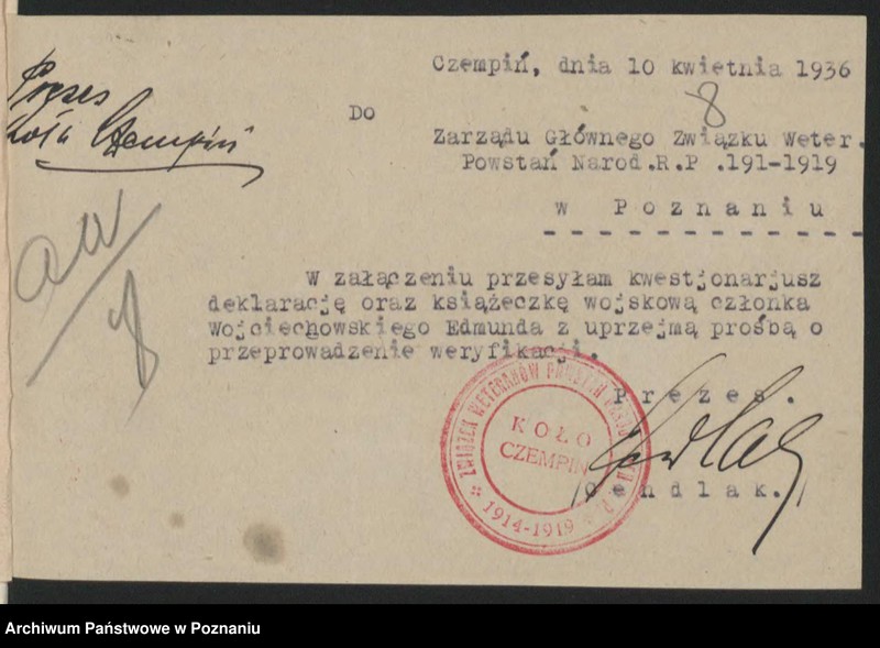 Obraz 10 z jednostki "Czempiń, powiat Kościan akta koła."