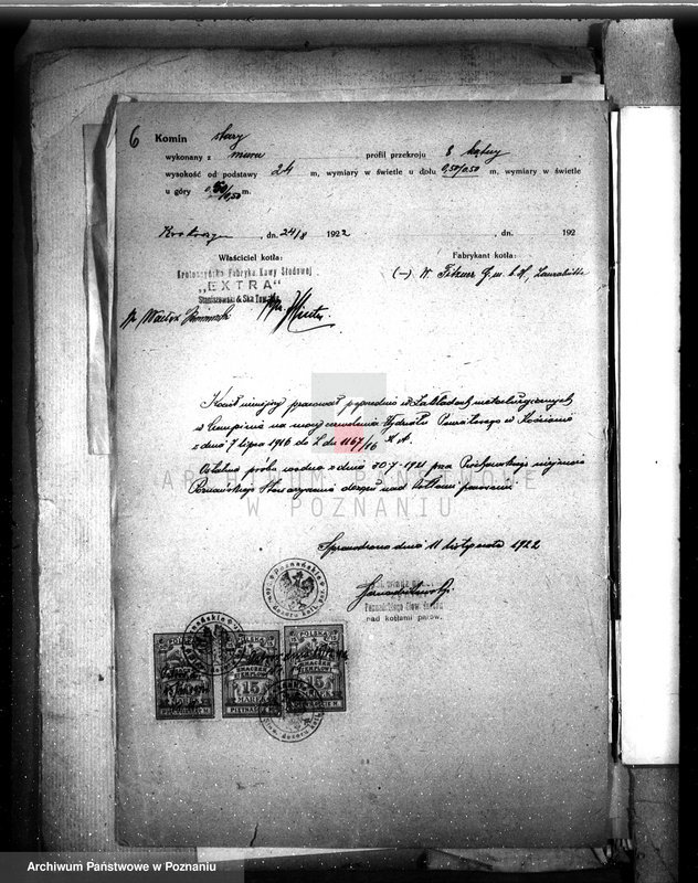image.from.unit.number "Krotoszyńska fabryka kaszy Ekstra w Krotoszynie nr woj. kotła 70"