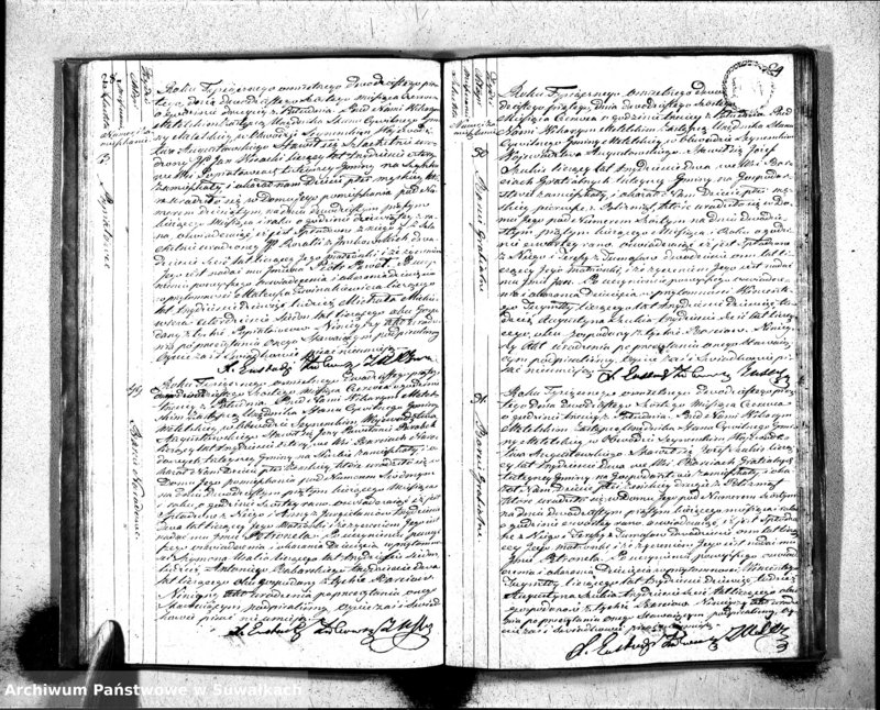 Obraz 16 z jednostki "Księga Aktów Urodzenia Urzędnika Stanu Cywilnego Gminy Metelskiey Pttu Seyneńskiego Wttwa Augustowskiego Od dnia 1- go Stycznia Tysiąc Osimset dwudziestego piątego roku 1825"