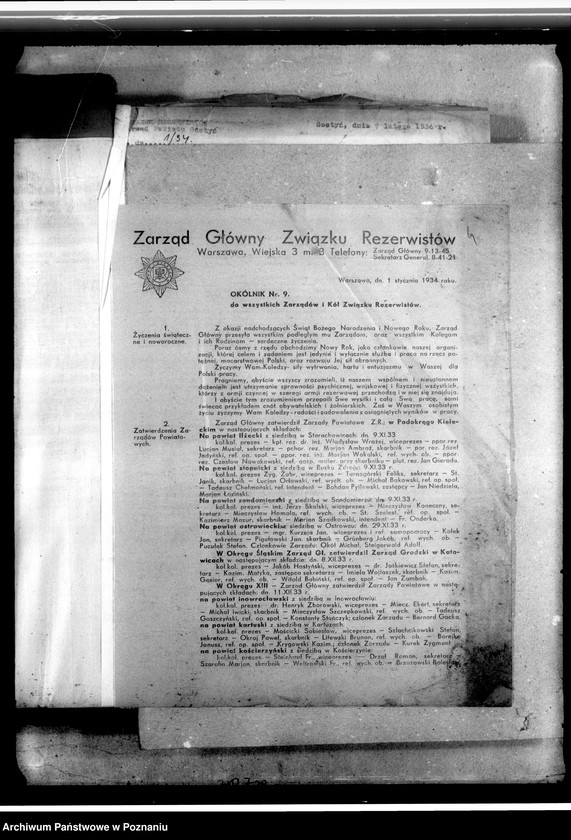 Obraz 9 z jednostki "Okólniki, komunikaty, korespondencja"