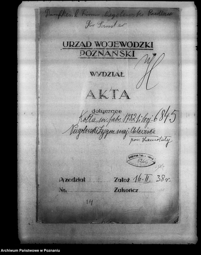 Obraz 4 z jednostki "Z. Niegolewski Chlewiska powiat szamotulski gospodarstwo rolne Z. Niegolewskiego nr woj. kotła 6845-"