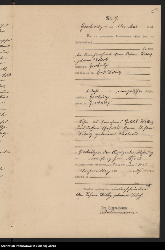 Obraz 12 z jednostki "Sterbe-Haupt-Register"
