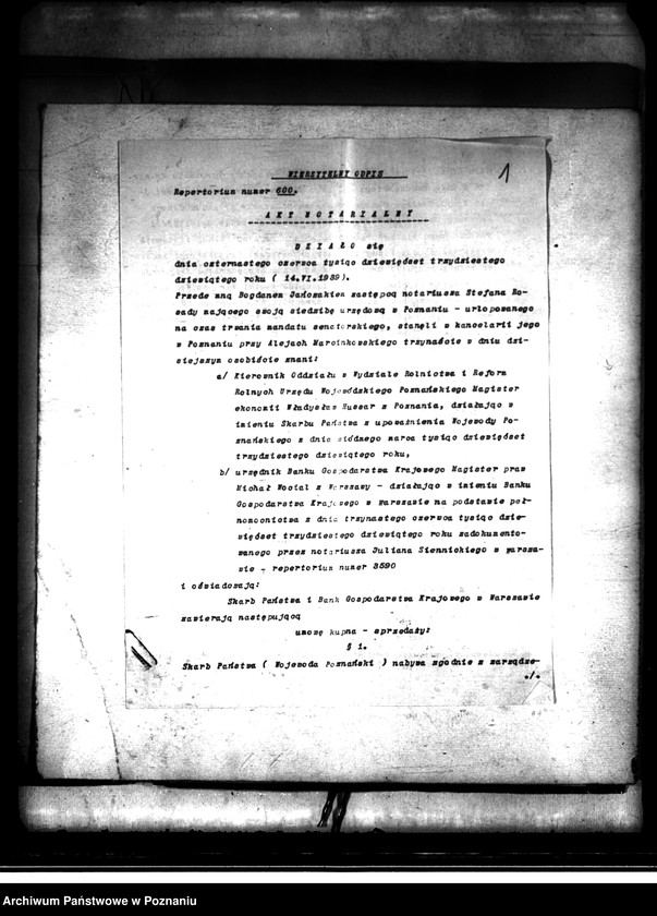 image.from.unit.number "Majątek Biskupice-Wielki Bór powiatu kaliskiego nabycie nieruchomości w trybie art. 8 ustawy o wykonanie reformy rolnej"