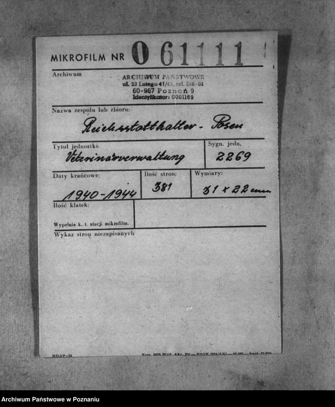 Obraz 2 z jednostki "Veterinärverwaltung"