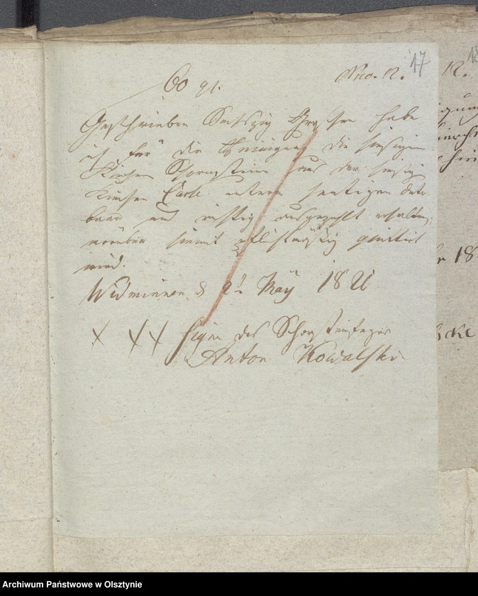 image.from.unit.number "Beläge zur 1819/1820 Jahres Kirchen Rechnung von Widminnen"