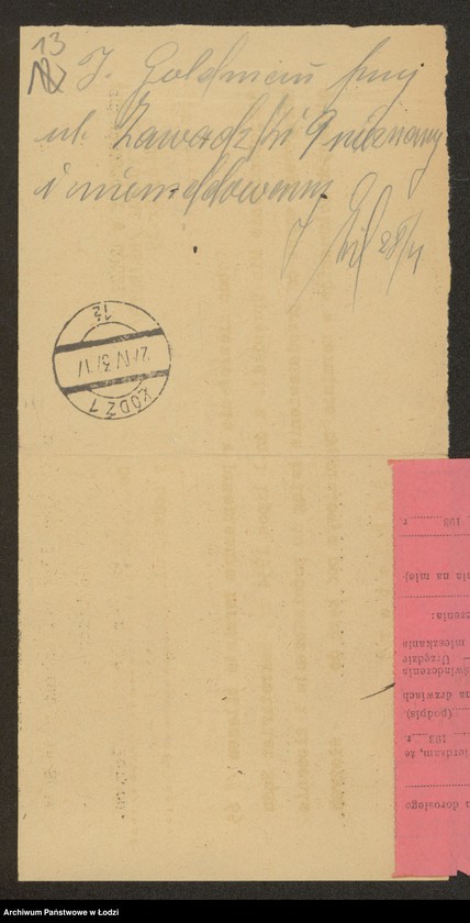 Obraz 15 z jednostki "Izrael Goldman- sprzedaż owoców i tow. kolonialnych"