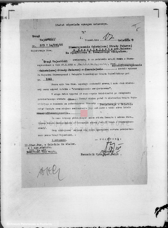 Obraz 9 z jednostki "/Stowarzyszenie ochotniczej straży pożarnej z terenu powiatu gnieźnieńskiego/ miejscowości od litery C-O"