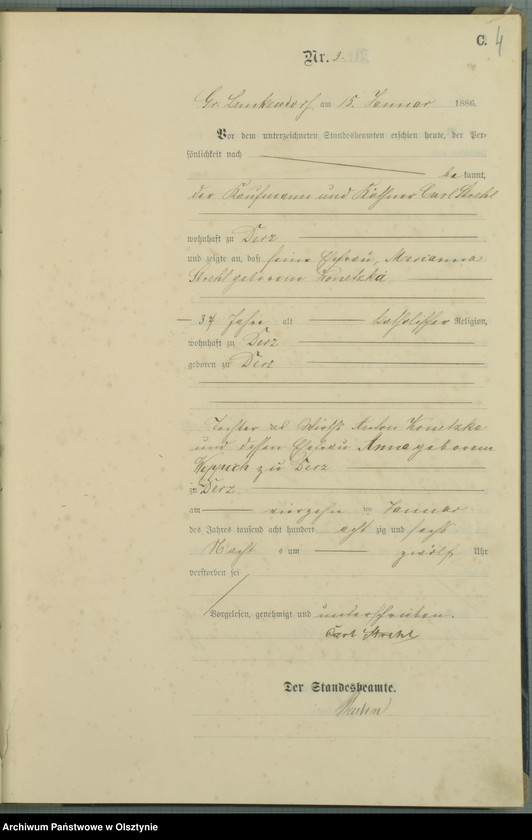 image.from.unit.number "Sterbe-Haupt-Register Nr 1 - 79"