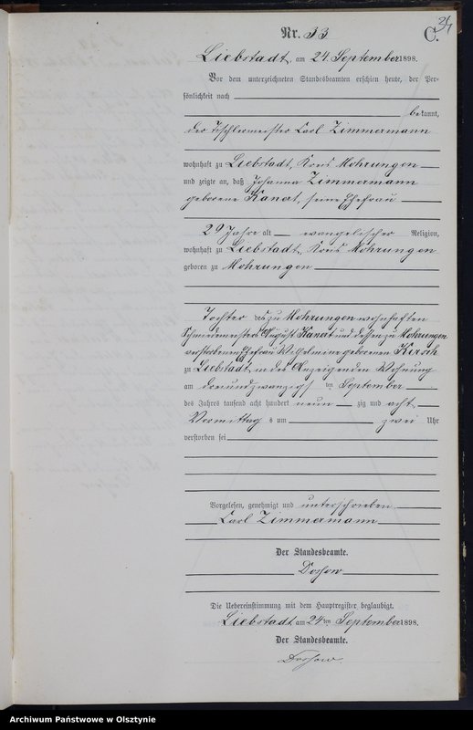 image.from.unit.number "Sterbe-Neben-Register Nr 1 - 46"