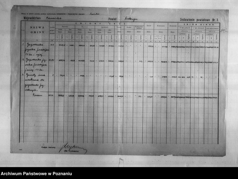 Obraz 4 z jednostki "/Statystyka produkcji rolnej - zestawienie powiatowe - Krotoszyn/"
