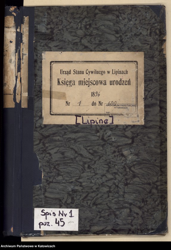 image.from.unit.number "Księga urodzeń T.1 nr 1-600"