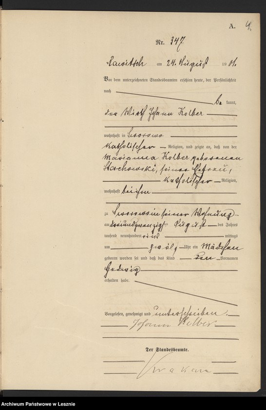 Obraz 7 z jednostki "[Księga urodzeń]"