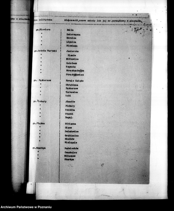 Obraz 11 z jednostki "Inspektorat Szkolny- Turek [księga kontroli etatów]"