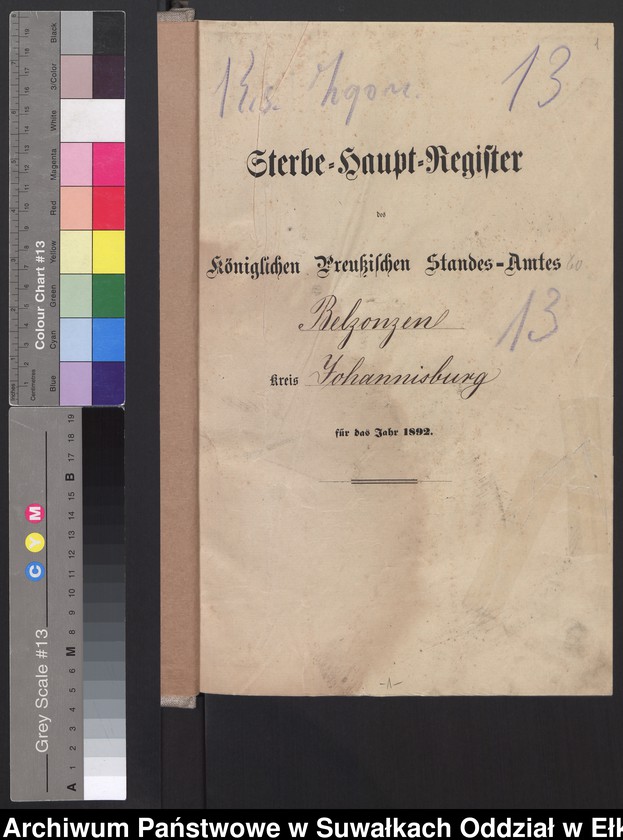image.from.unit.number "Sterbe-Haupt-Register des Königlichen Preussischen Standes-Amtes Belzonzen Kreis Johannisburg für das Jahr 1888, 1891, 1892 Haupt-Heiraths-Register des Königlich Preussischen Standes-Amtes Belzonzen Kreis Johannisburg  Haupt-eiraths-Register des Königlich Preussischen Standes-Amtes Belzonzen Kreis Johannisburg für das Jahr 1874"