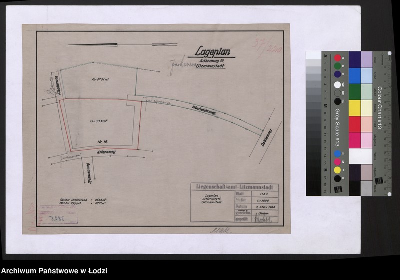 Obraz 1 z jednostki "Lageplan Asternweg 15 Litzmannstadt"