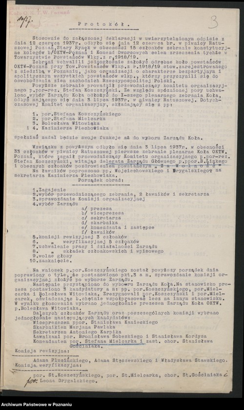 Obraz 6 z jednostki "Koło Obwodowej Komendy Transportu Wojskowego - Poznań korespondencja [Obwodowa Komenda Transportów Wojskowych]"