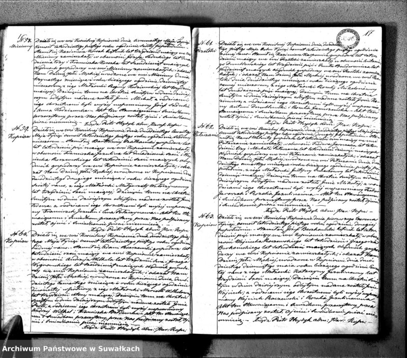 image.from.unit.number "Księga Duplikat Urodzonych, Zaślubionych i Zeszłych Parafii Kopciowskiey służyć mająca na Rok 1845"