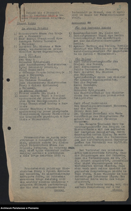 Obraz 7 z jednostki "[Rokowania polsko-niemieckie w sprawach ubezpieczeń społecznych]"