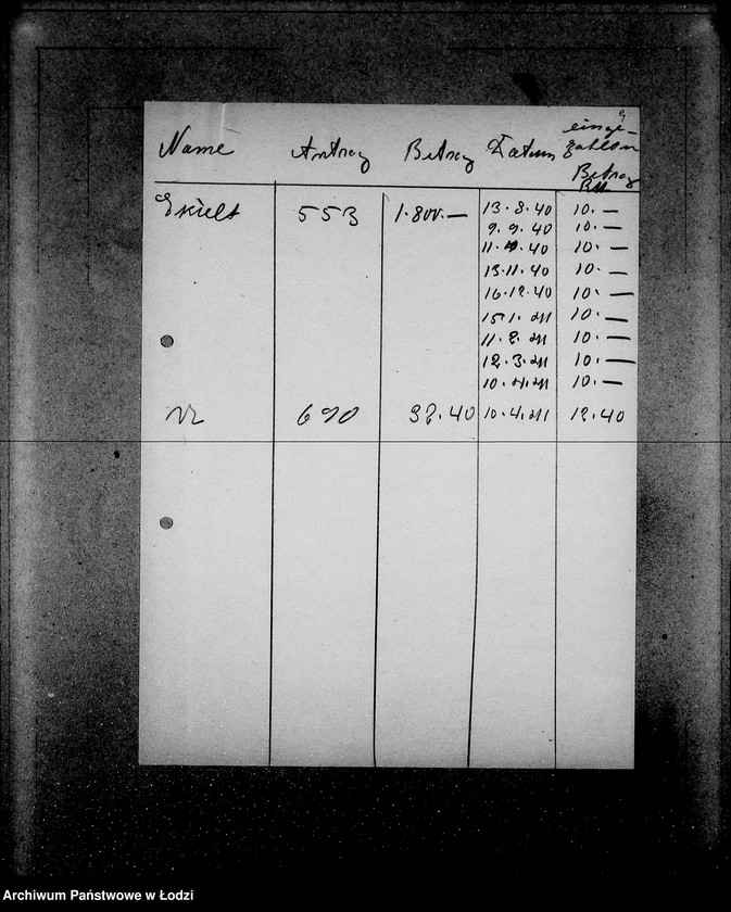 Obraz 13 z jednostki "Anordungen Getto V. von Biebow"