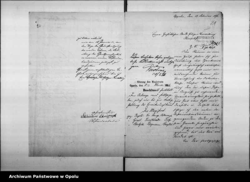 Obraz 19 z jednostki "Acta des Magistrats zu Oppeln betreffend die Gastwirtschaft an der Malapaner-Chaussee von Klusche Vol. I"