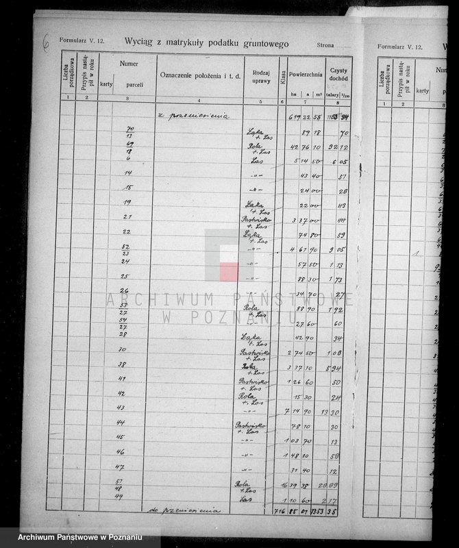 Obraz 10 z jednostki "Rejestr wyłączeń z art. 4 i 5 ustawy o wykonaniu reformy rolnej majątku Łobżenice"